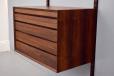 Vintage chest of drawers unit in rosewood for modular vintage CADO system