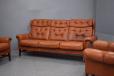 Vintage 3 seater with original terracotta colour OX leather upholstery - view 10