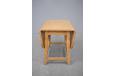 Drop-leaf side table in solid oak with waxed finish - view 6