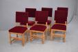 6 antique oak farmhouse dining chairs  - view 9