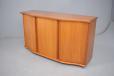 skovby cherry sideboard with 3 cabinet drawers and felt lined drawers