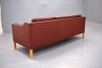 Classic Borge Mogensen design 3 seat sofa in ox blood leather - view 9