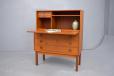 Midcentury teak bureau with locking drop front