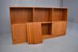 Vintage teak bookcase cabinet with adjustable shelving - view 10