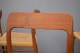 Set of model 75 teak dining chairs by Niels Moller for sale