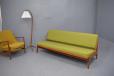 refurbished teak framed sofabed designed by Arne Wahl Iversen 1956 for sale