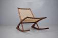 Midcentury teak frame rocking chair designed and produced in Denmark, 1960s