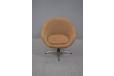 1970s retro chair with hard foam molded frame and original upholstery