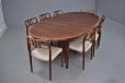 ARNE VODDER design vintage rosewood dining table with 2 extra leaves produced 1961 by SIBAST