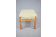 1940s danish design light oak footstool with green wool upholstery