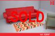 Vintage Click-Clack sofa bed in original red wool upholstery - view 1