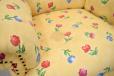 Oversized vintage wingback armchair in yellow upholstery - view 11