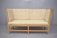 Light oak reclining arm 2 seater sofa designed by Borge Mogensen, 1945