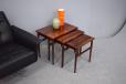 Set of 3 nesting tables in vintage rosewood | Jakob Brink design - view 3