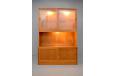 Glass-fronted display cabinet in teak with internal lighting - view 3