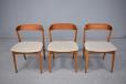 Vintage oak frame dining chair with curved teak backrest - view 11