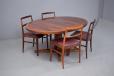 Vintage rosewood dining table with oval top for sale