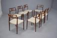 Set of 8 Niels Moller model 79 Dining chairs in rosewood | Exclusive woven seats - view 3