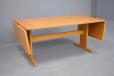 Modern beech dining table with 2 drop leaves for sale