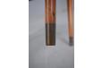 tall teak footstool with brass feet produced by danish cabinetmaker