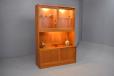 Glass-fronted display cabinet in teak with internal lighting - view 2