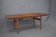 Extendable vintage teak dining table with single leaf - view 6