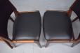 Vintage erik buch design dining chairs in burma teak win new vinyl upholstered seats and backrest for sale