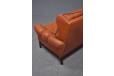 3 seat vintage Danish settee in original leather upholstery for sale