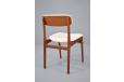 Midcentury teak dining chairs with new cream wool upholstery, produced in the 1960s by TSM, Denmark