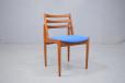 Vintage teak dining chair with ladder back - view 2