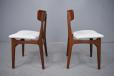 Restored teak dining chairs with new upholstered seat made 1960s by Farstrup stolefabrik