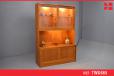 Glass-fronted display cabinet in teak with internal lighting - view 1