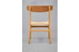 Hans Wegner design CH23 dining chair in oak and teak for sale