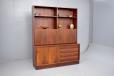 Vintage rosewood wall unit designed by Frands Borge for sale