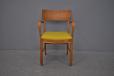 Scandinavian farmhouse oak frame armchair with new seat upholstery