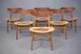 CH30 dining chairs with teak back support made y Carl Hansen & son