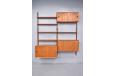 Modular ROYAL shelving system in vintage teak designed by Poul Cadovius