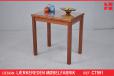 Vintage rosewood console table with glass table top - view 1