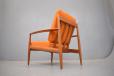 Midcentury danish design armchair with teak frame produced by France & Daverkosen model 128