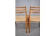 Set of 4 RARE vintage dining chairs model 78 design by Niels Moller in TEAK