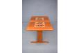 1980s tiled top dining table in teak with 1 extra leaf