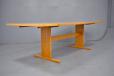 Modern Danish design dining table with 2 drop leaves in solid beech