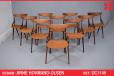 Arne Hovmand Olsen vintage teak dining chairs model 71 - Set of 10 - view 1