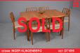 Solid teak extendable vintage dining table - Inger Klingenberg design - view 1