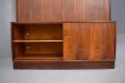 Vintage rosewood wall unit with drop front cabinet | Frands Borge - view 8