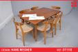 Hans Wegner vintage dining table in teak and oak | Model AT312  - view 1