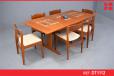 1980's Tile top dining table in teak  - view 1