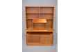 danish cabinetmaker made teak wall unit with internal lighting for sale