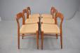 Model 75 teak dining chairs - Niels O Moller design