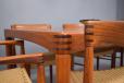 BRAMIN Teak dining suite with 6 x side chairs, 2 x carver chairs designed by Henry W Klein